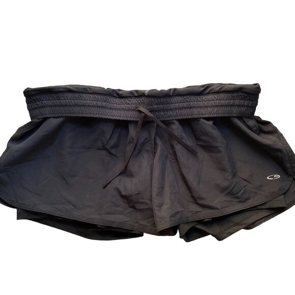 Champion Women’s Running Shorts, Quickdry, Bike Shorts Beneath, Size: XXL Black - Picture 3 of 7